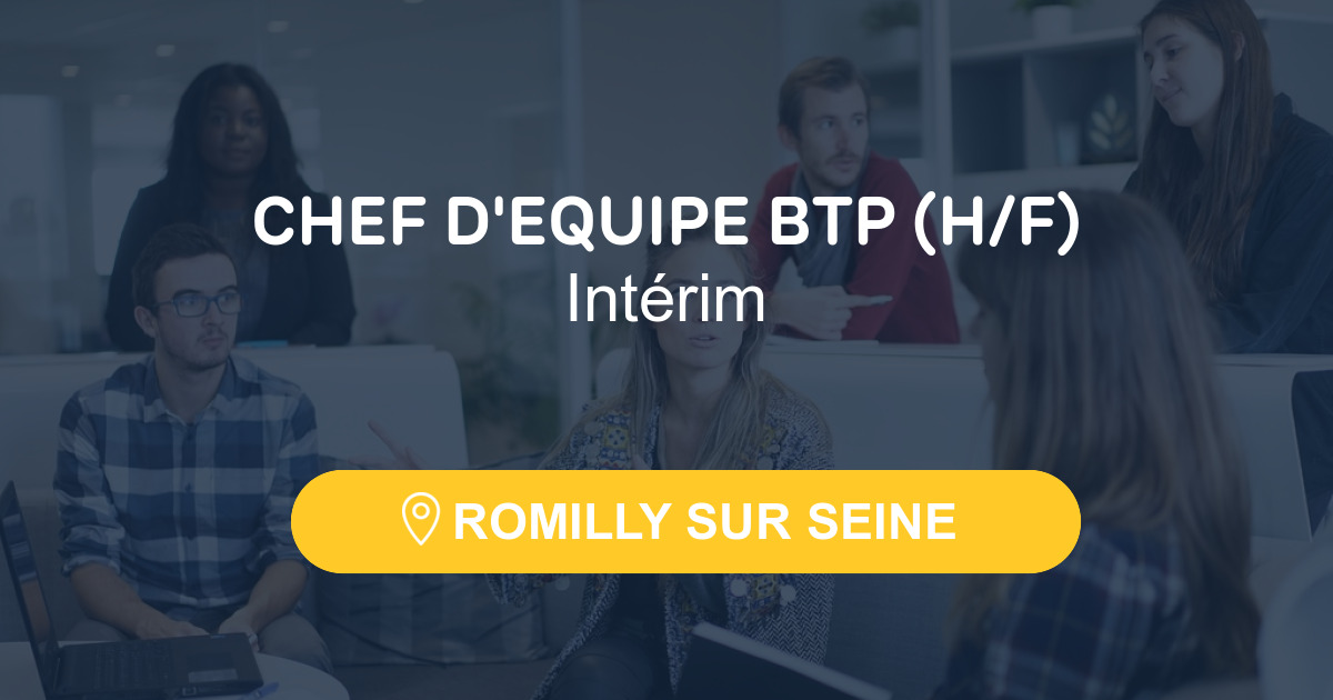 CHEF D'EQUIPE BTP (H/F) - Merciii